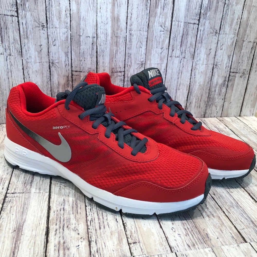 Nike Red and Dark Gray Running Shoes